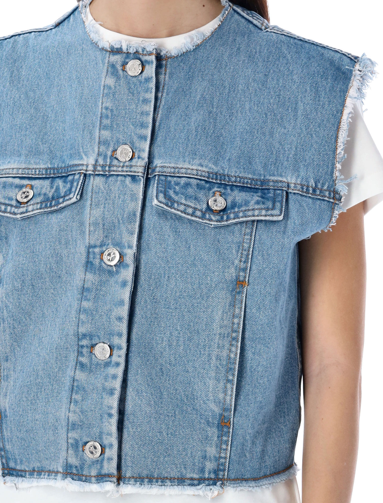 APC CROPPED DENIM VEST