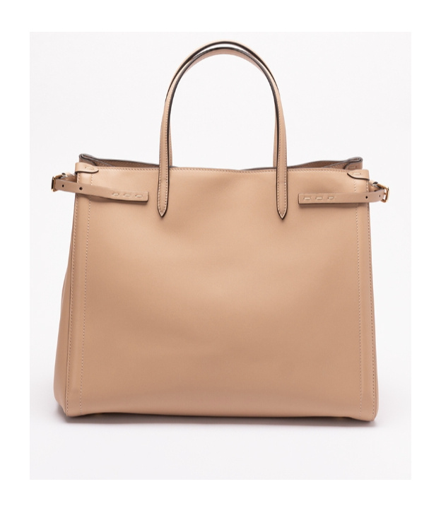Valentino `antibes` Medium Tote Bag In Nude