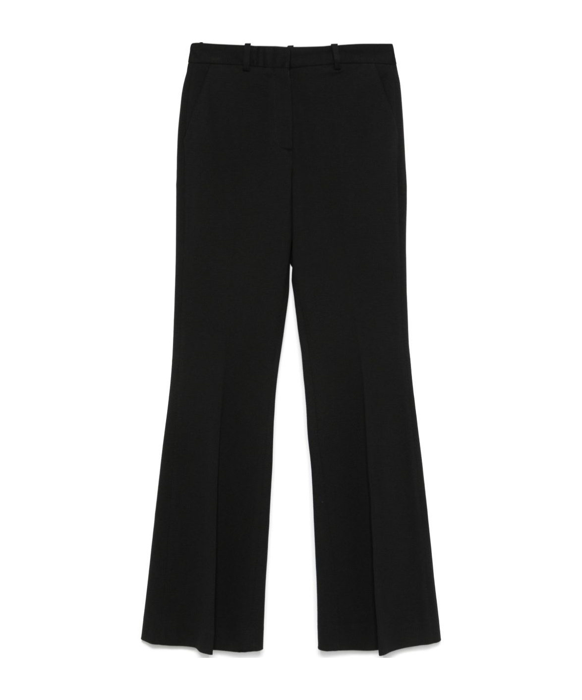 Shop Circolo 1901 Oxford Flared Trousers In Black