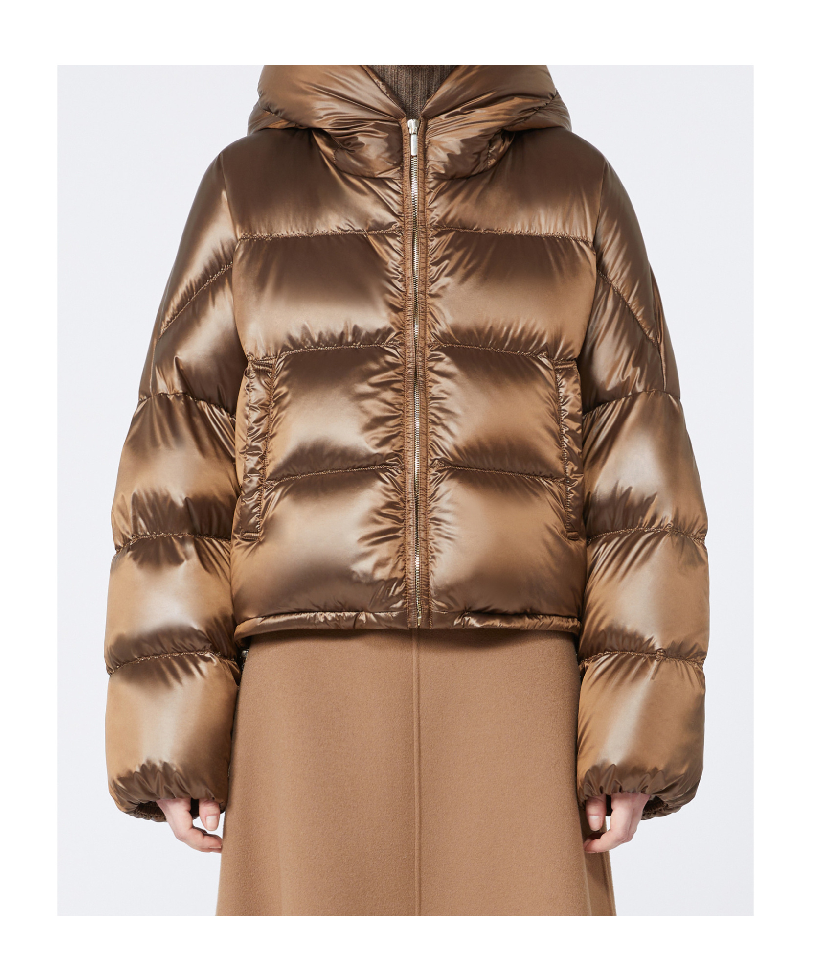 Max Mara Anorak De Tela De Nailon Impermeable In Brown