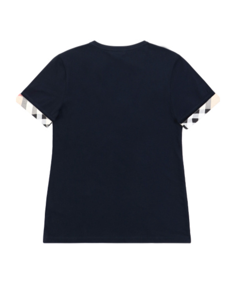 Burberry Deep V-neck Short-sleeved T-shirt In Black
