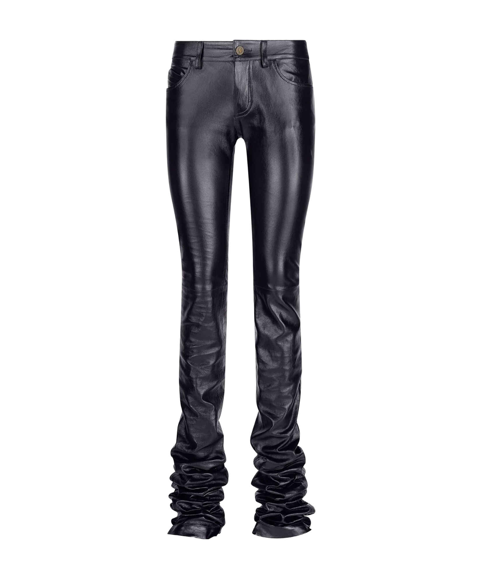 Attico Belt-loop Casual Pants In Black