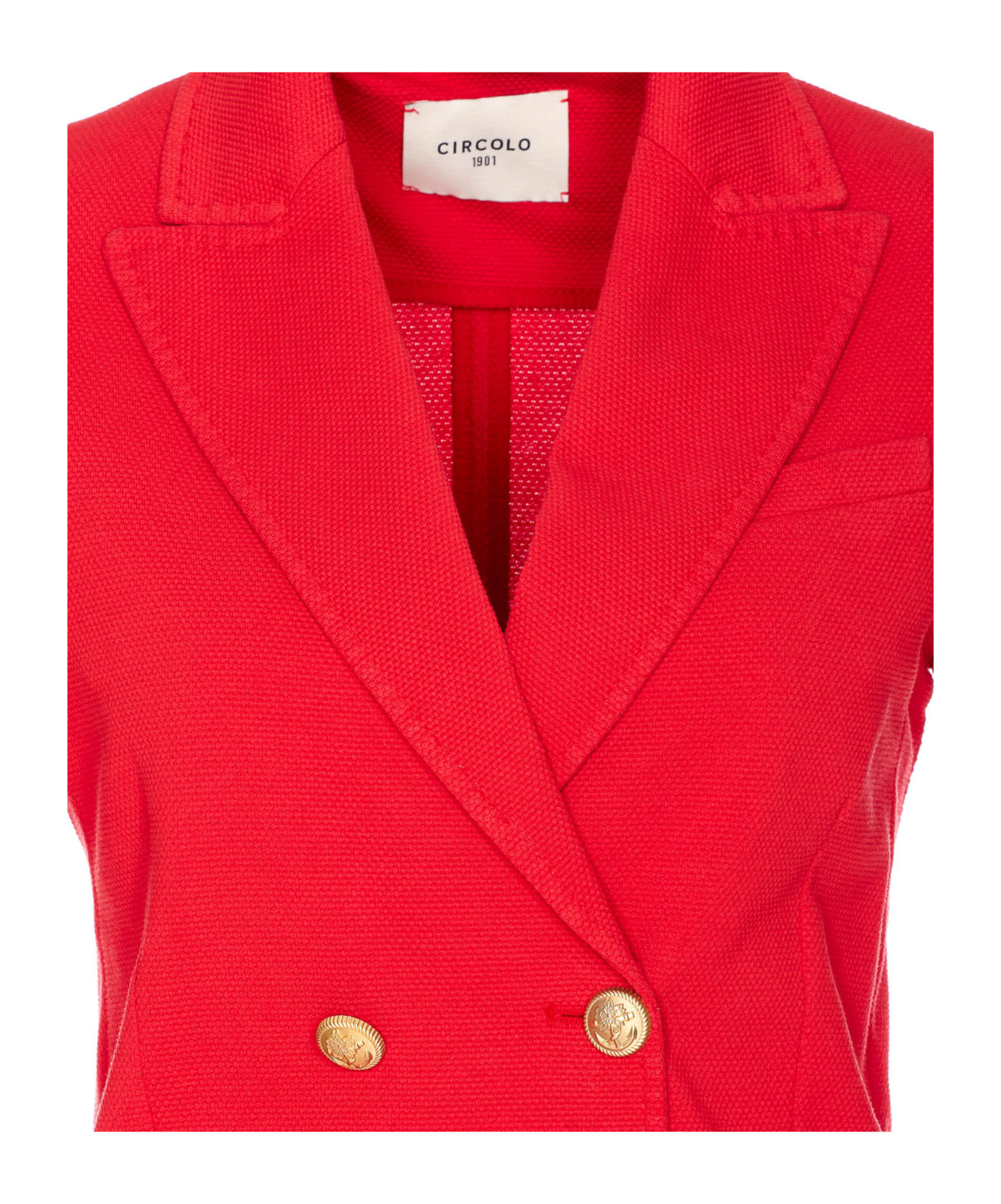 Circolo 1901 Double-breasted Jacket Gold Buttons In Red