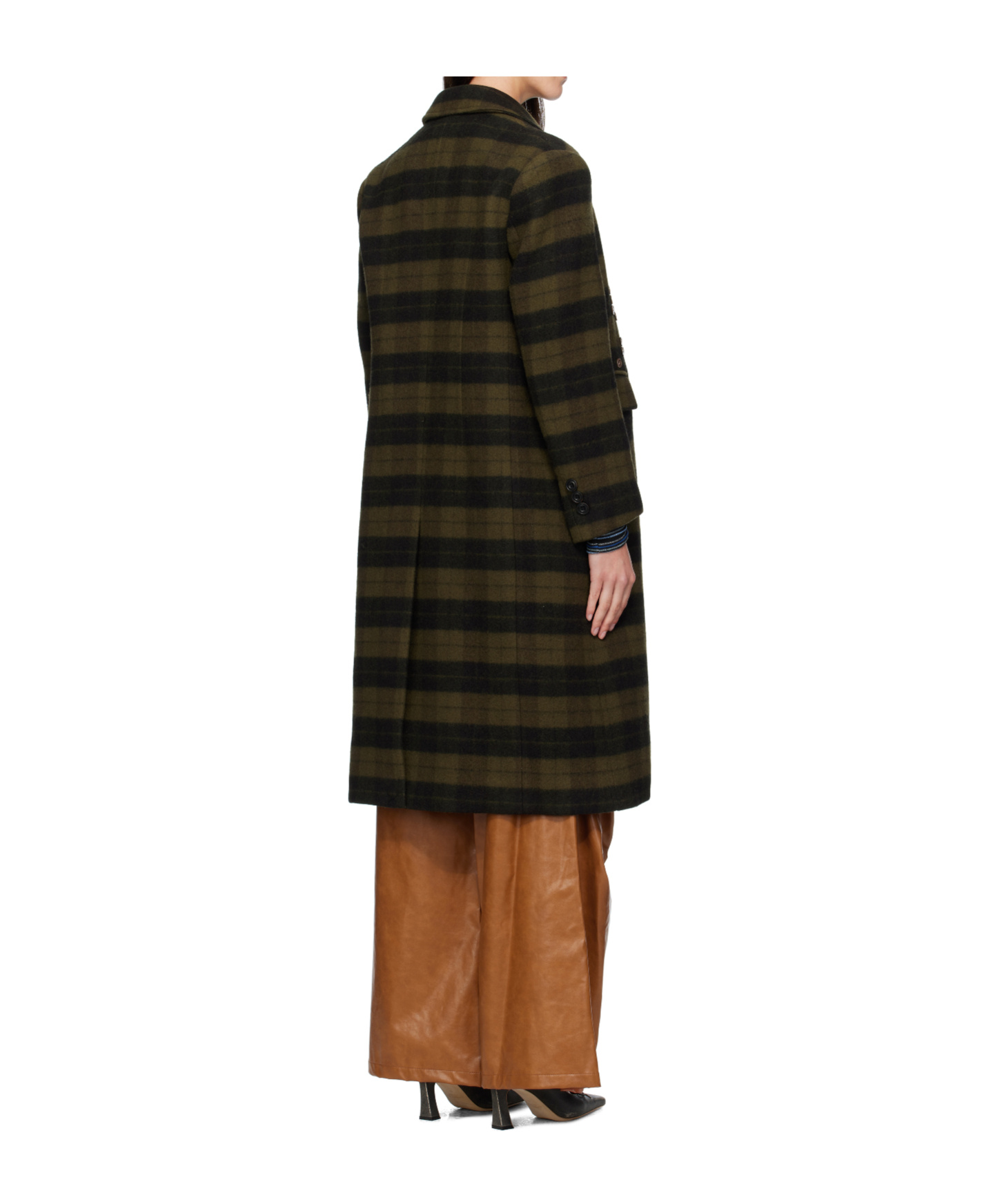 Andersson Bell Lacie Check Buttons Coat In Multi