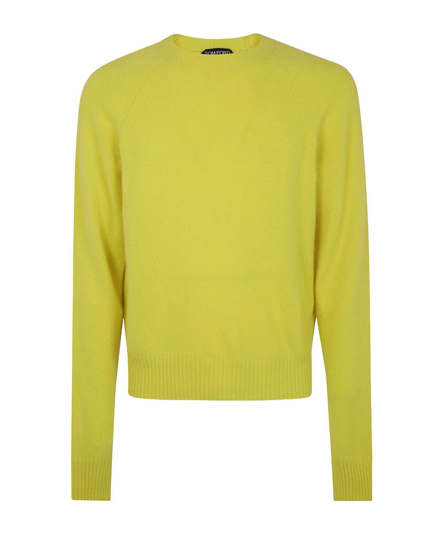 Tom Ford Cashmere Long Sleeve Crew Sweater In Green
