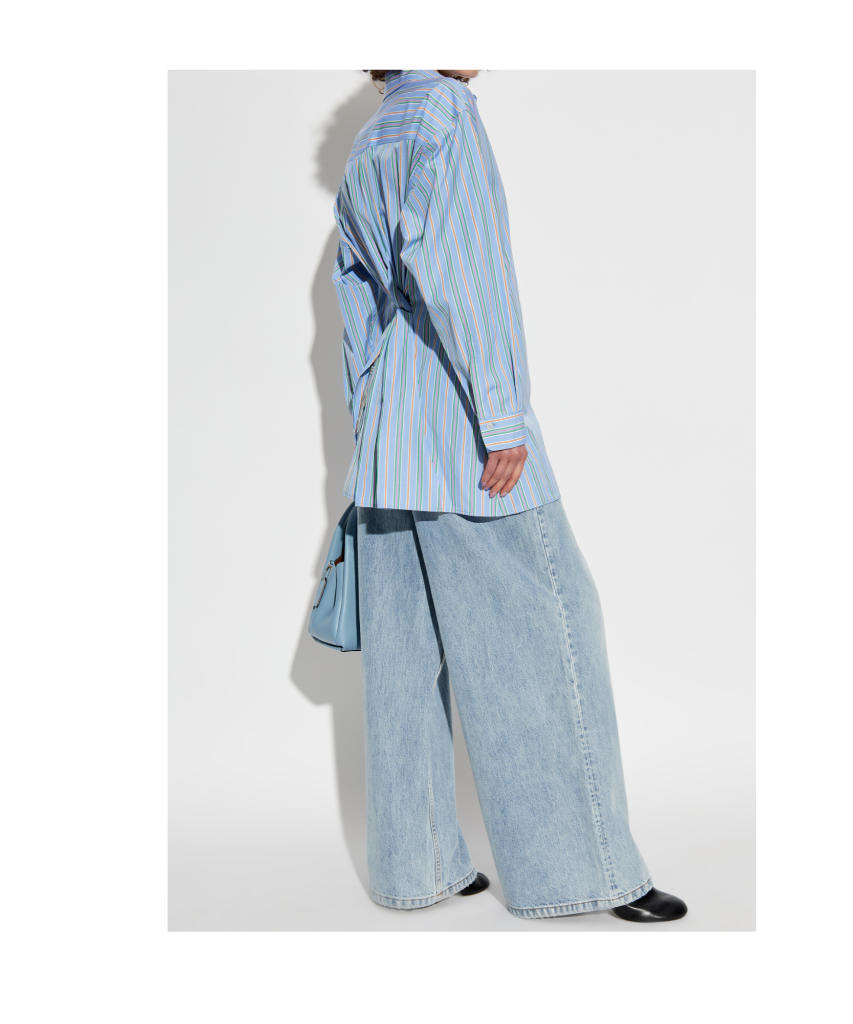 Etro Knotted Button-up Striped Shirt In Blue