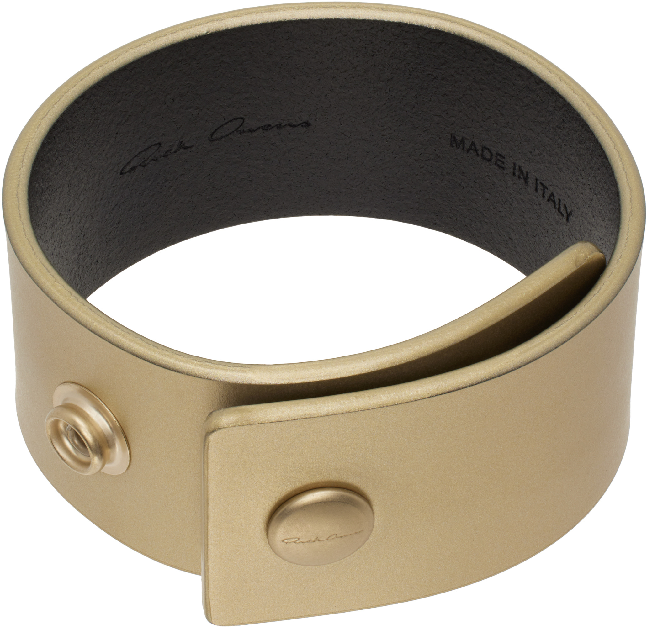 Rick Owens Gold Hollywood Anthem Cuff Bracelet In Yellow