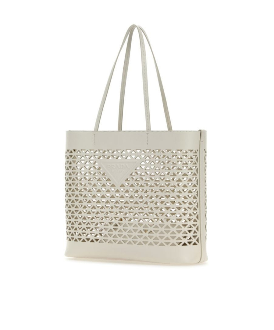 Prada Logo Shoulder Bag In White