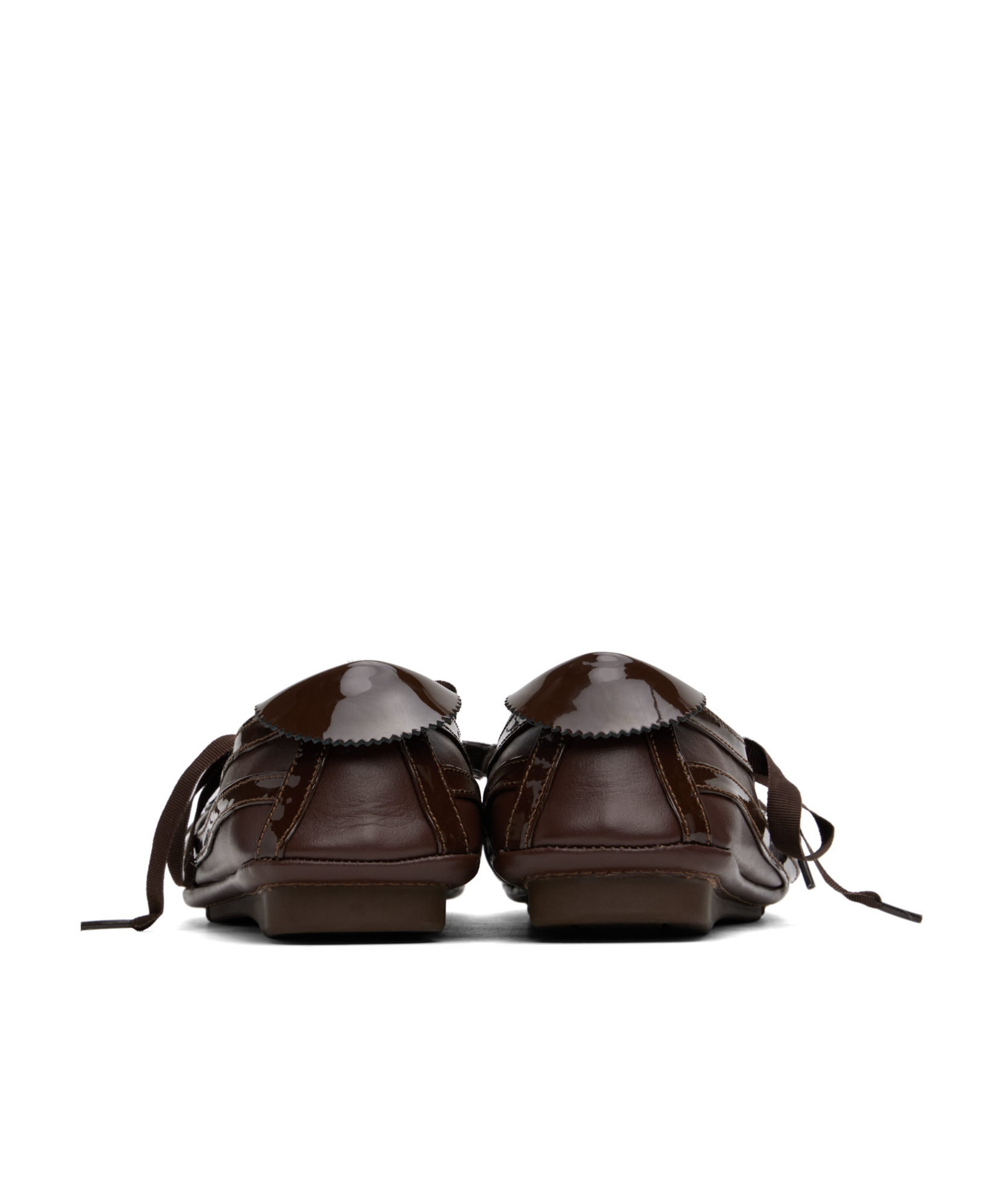 Shop Kiko Kostadinov Round Head Ballet Shoes In Black
