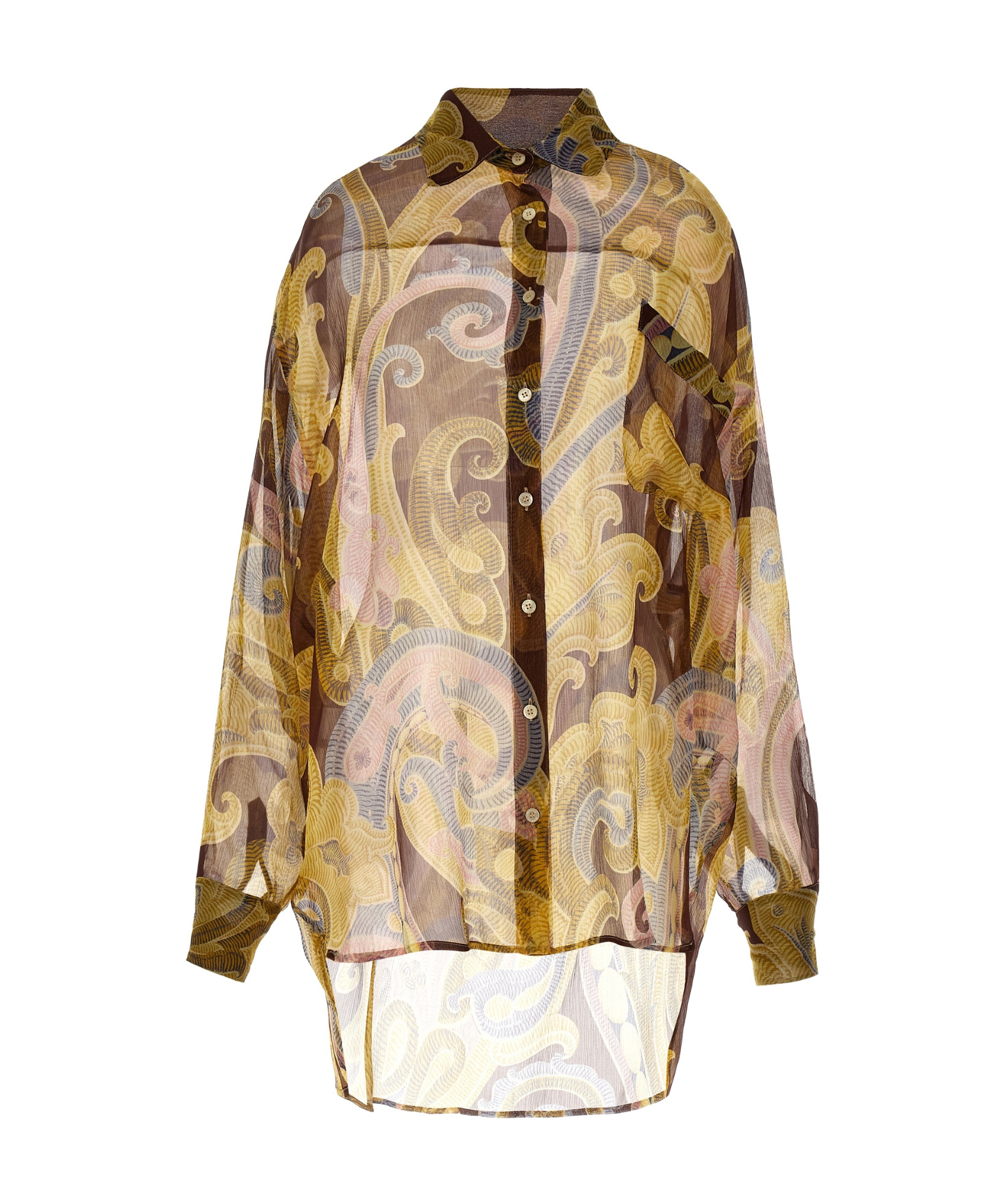 Shop Etro Printed Shirt In Nude