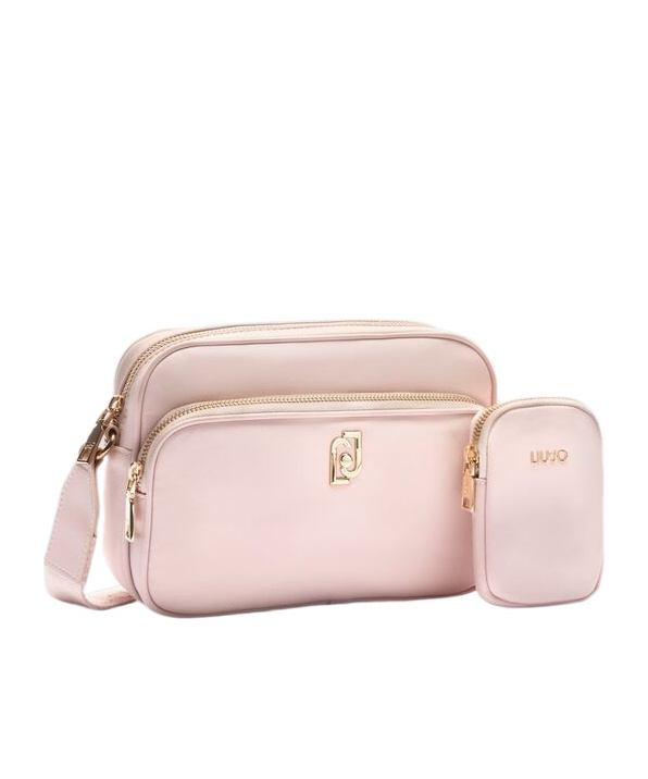 Liu •jo Nylon Crossbody Bag In Pink