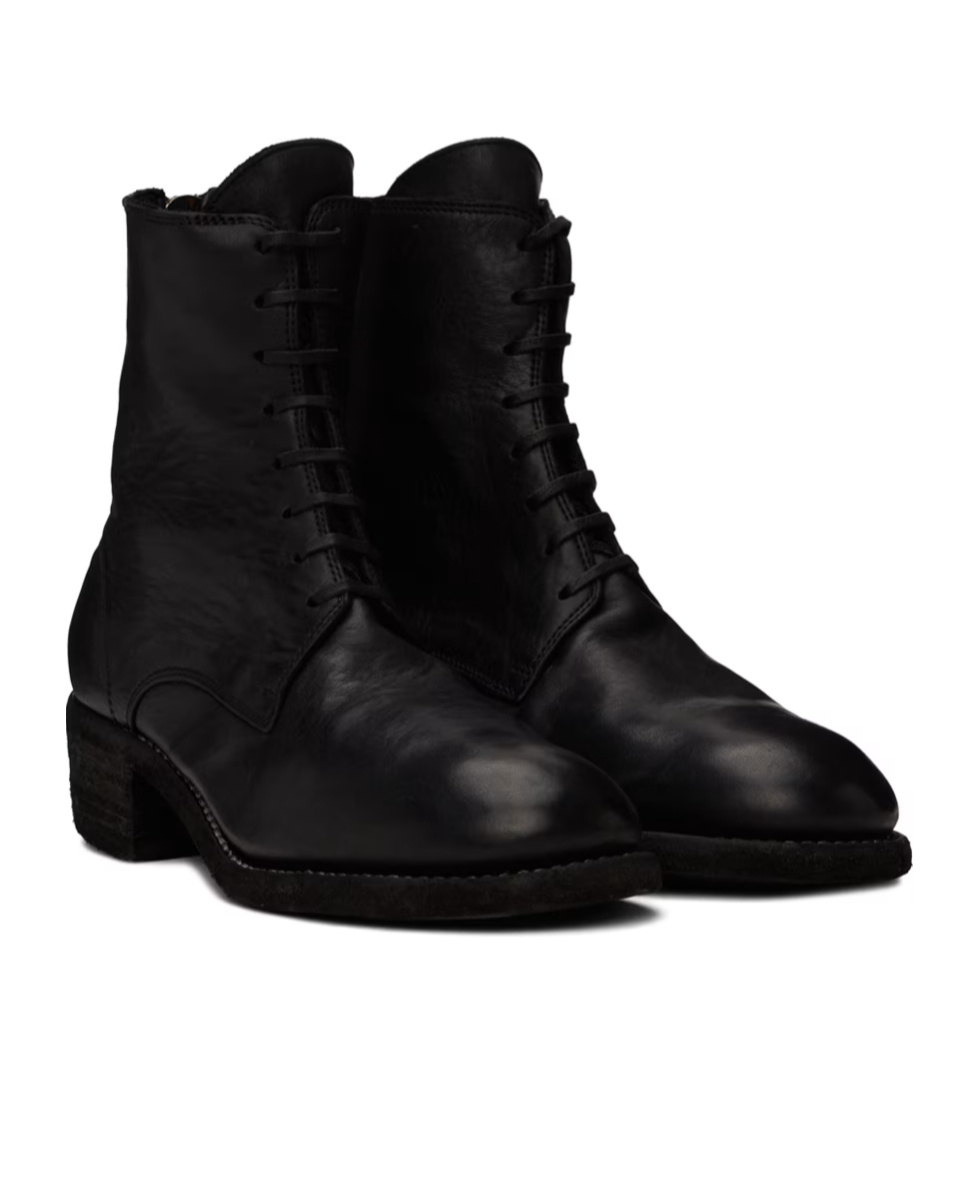 Guidi Zippered Detailed Boots In Black