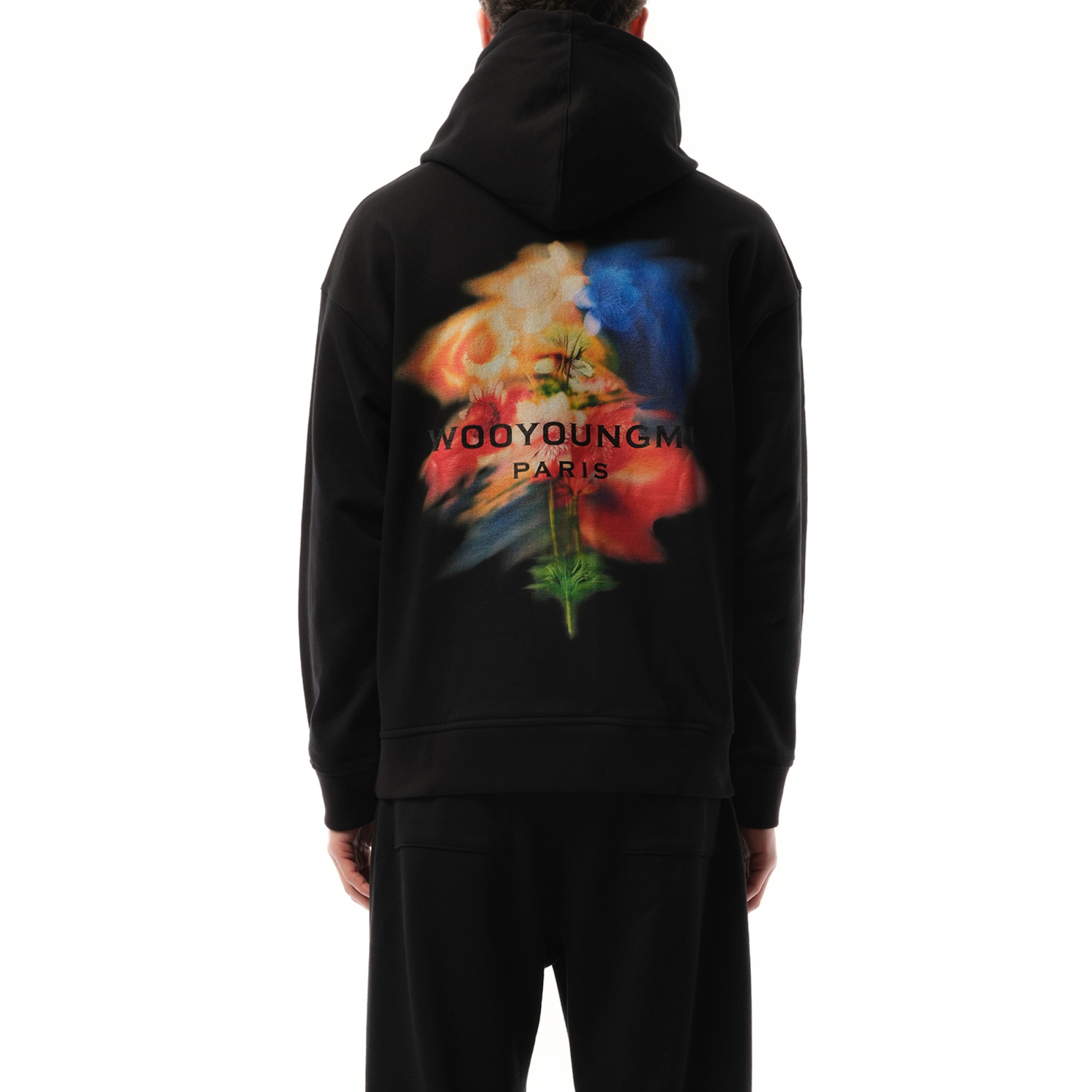 Wooyoungmi Classic Black Hoodie With Signature Logo Accents In Black