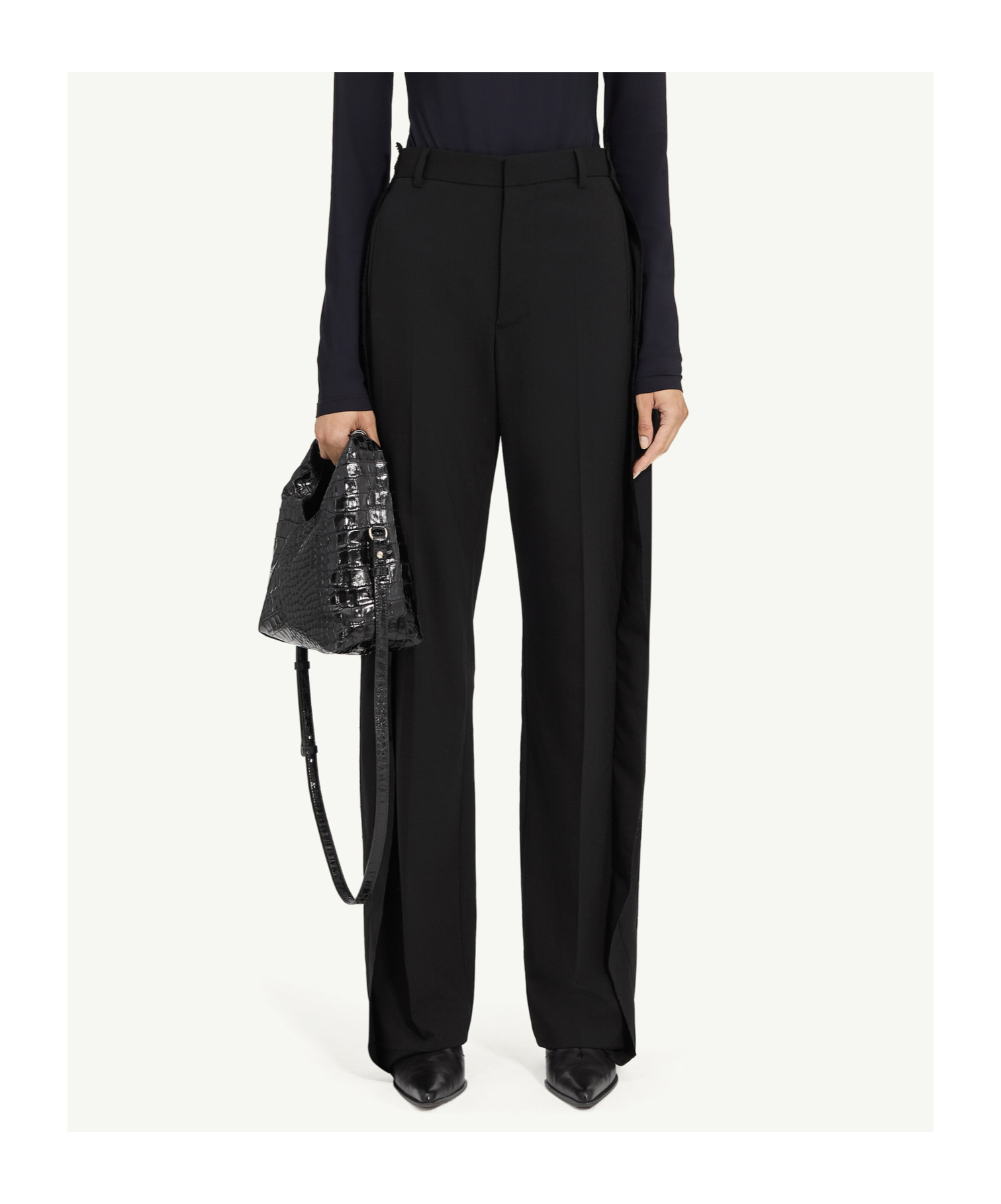 Mm6 Maison Margiela Tailored Wool Trousers In Black