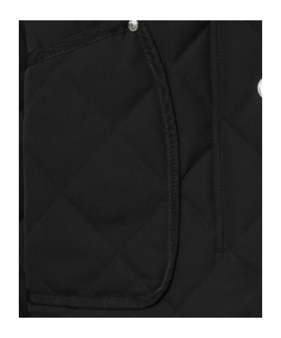 Burberry Straight-point Collar Quilted Jacket In Black