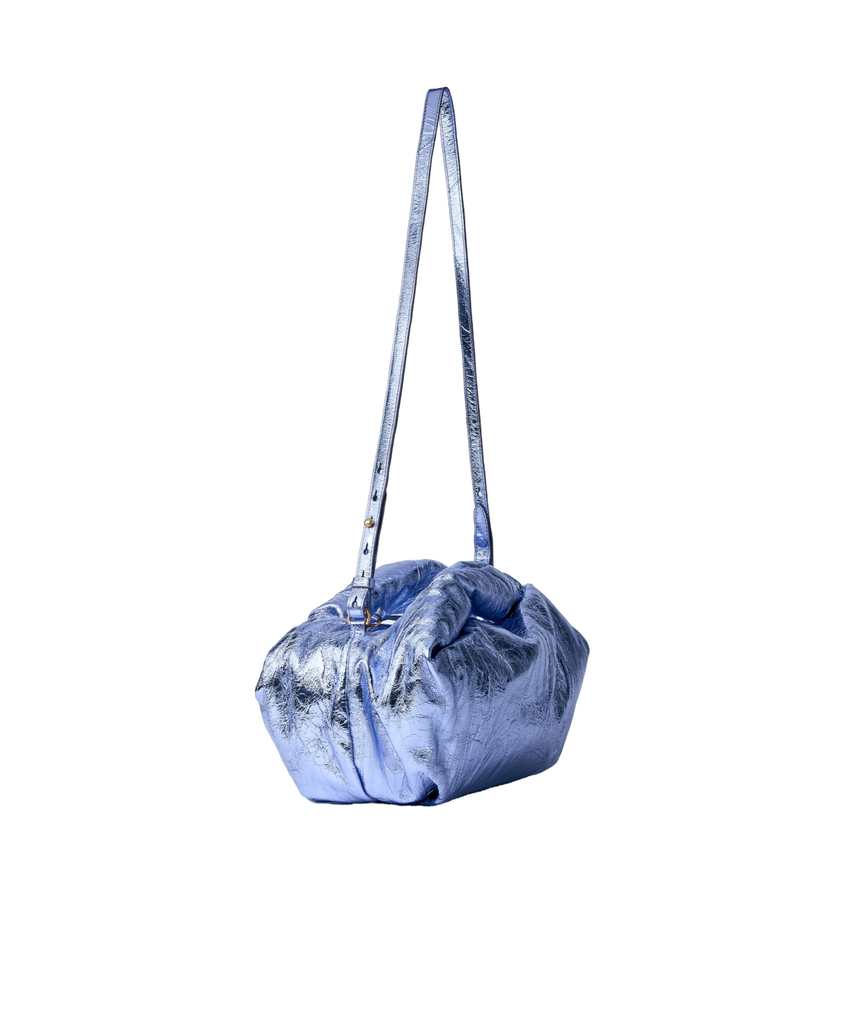 Shop Dries Van Noten Metallic Twist Handbag In Blue