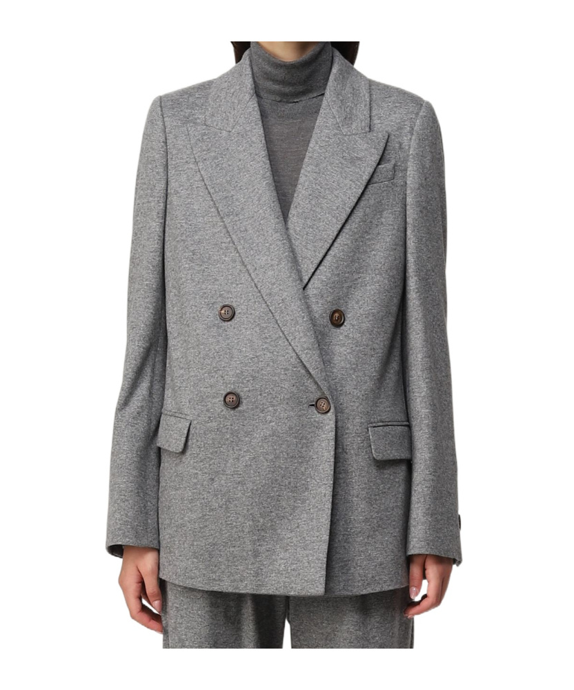 BRUNELLO CUCINELLI DOUBLE-BREASTED TAILORED BLAZER