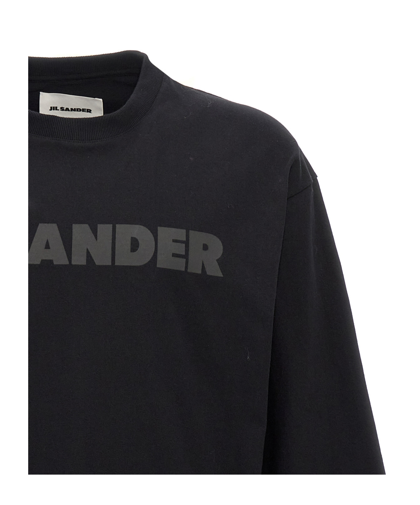 Jil Sander Logo T-shirt In Black
