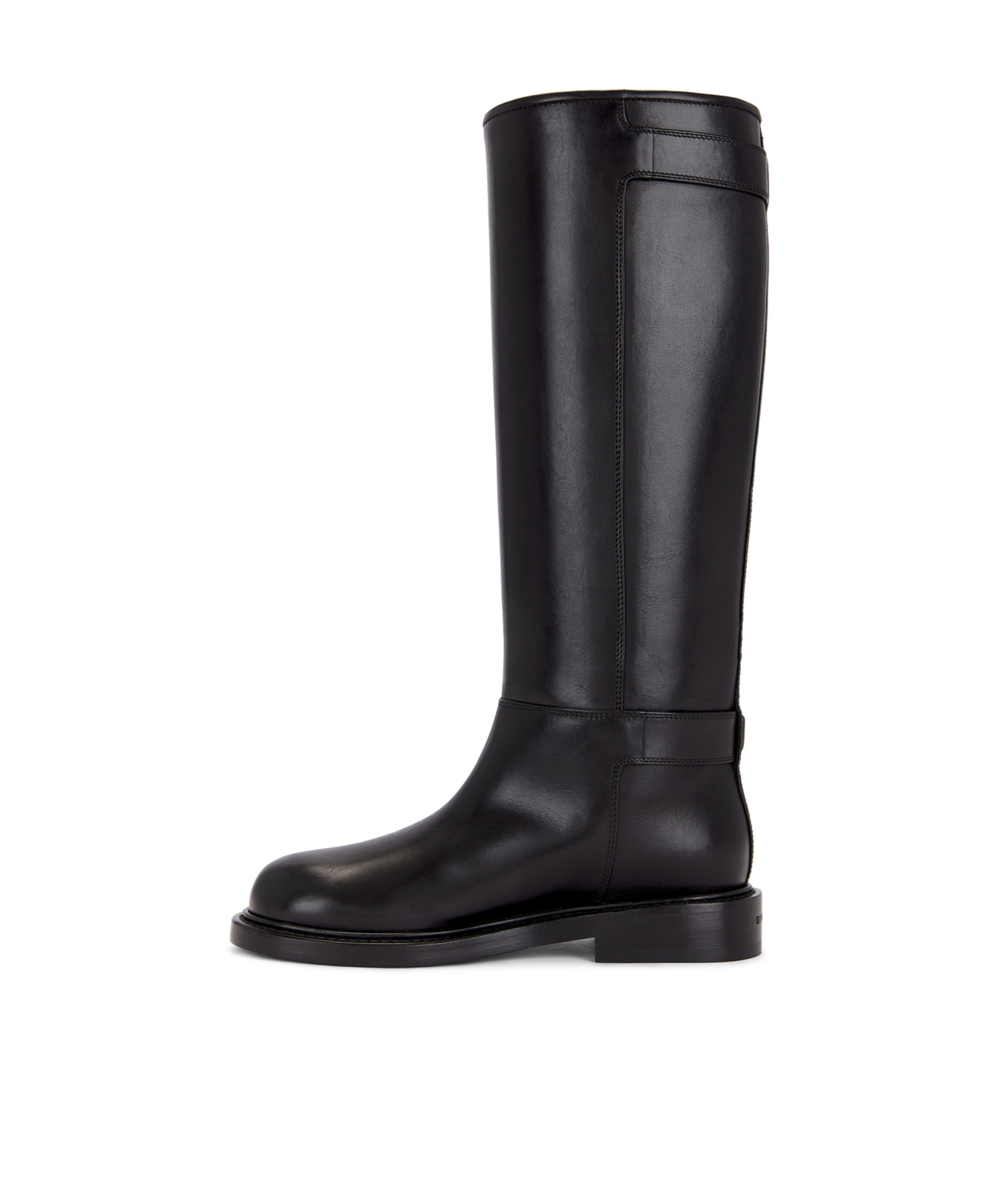 Givenchy Voyou Leather Buckle Tall Moto Boots In Black
