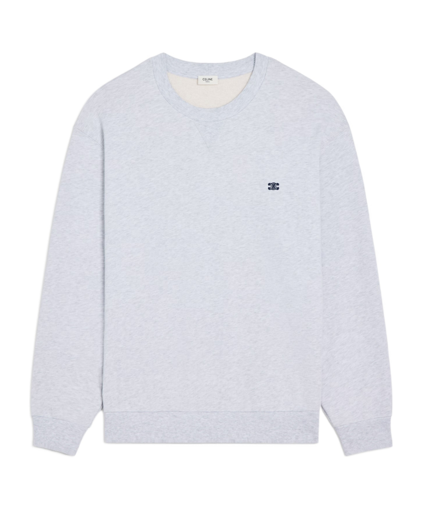 Celine Loose Sweatshirt In Cotton Fleece In Blue