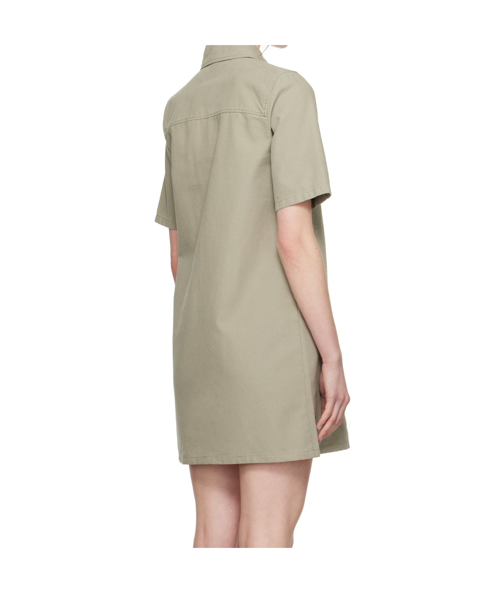 Apc A.p.c. A-line Dress With Front Button Placket In Taupe