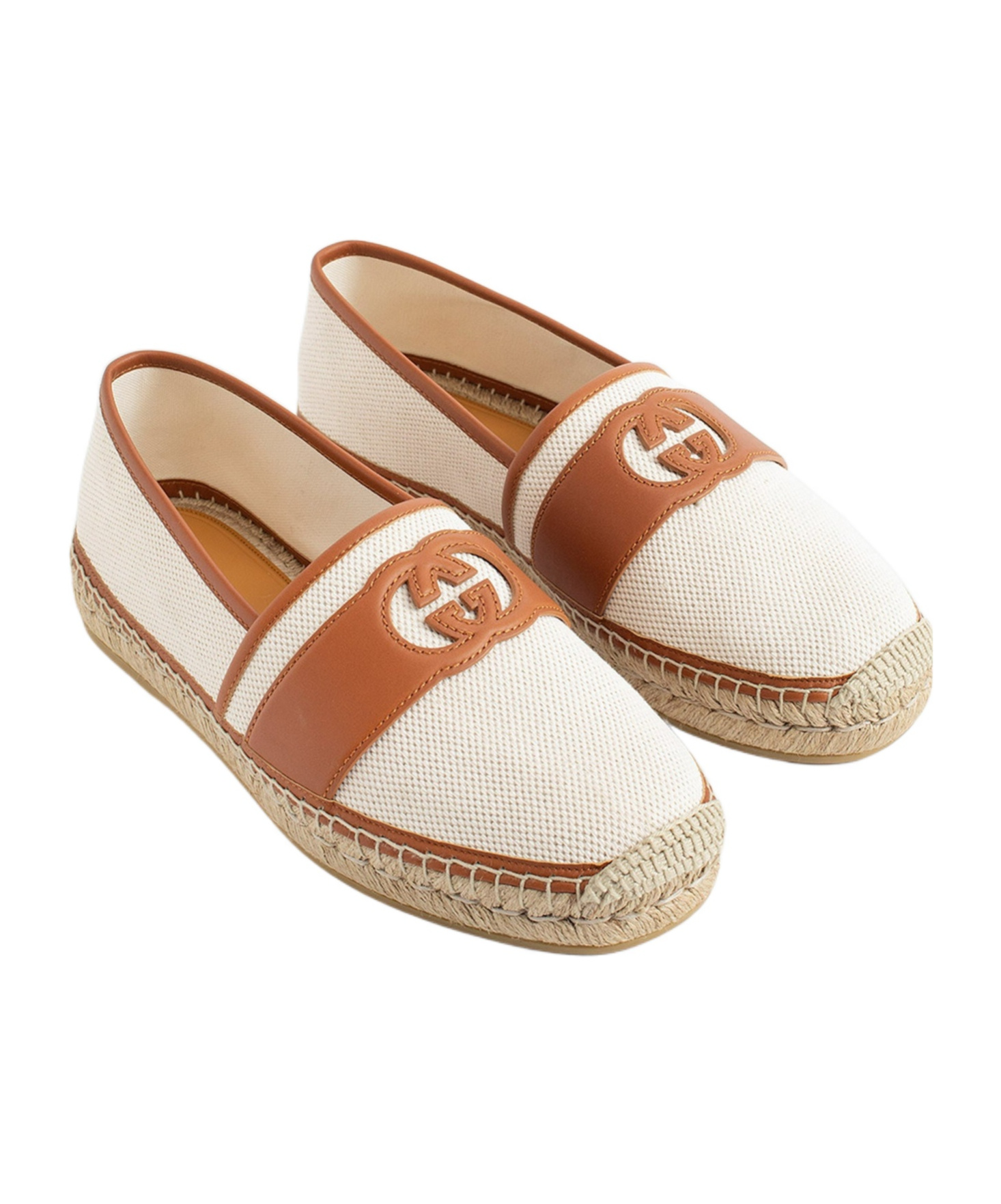 Gucci Beige Cotton And Linen Espadrilles For Men In Multicolor