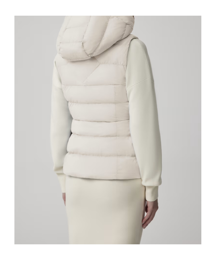 Canada Goose Clair Hooded Puffer Gilet In White