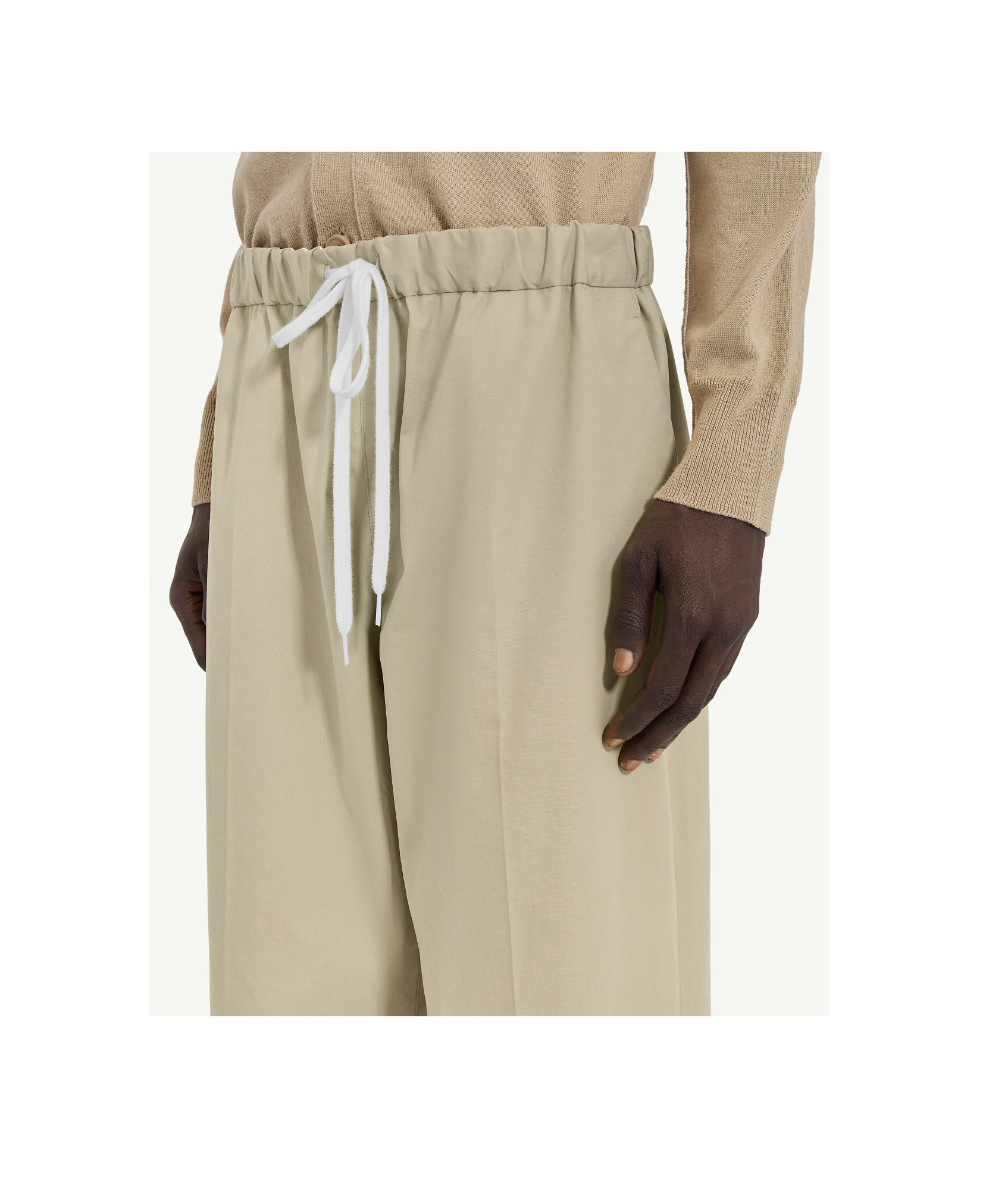 Mm6 Maison Margiela Single-stitch Logo Track Pants In Nude