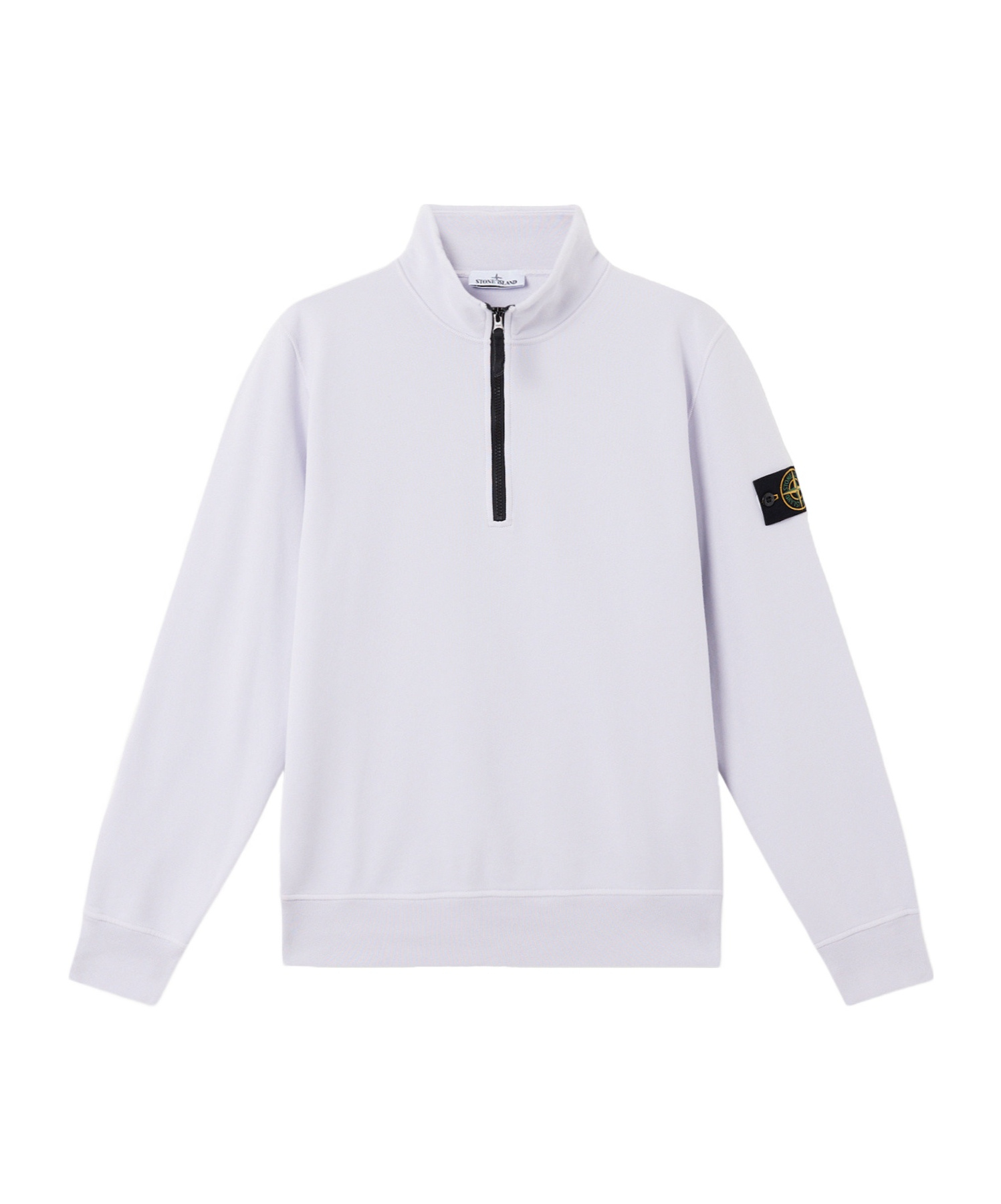Stone Island Half-zip Sweatshirt With Patch Pockets In Lilac