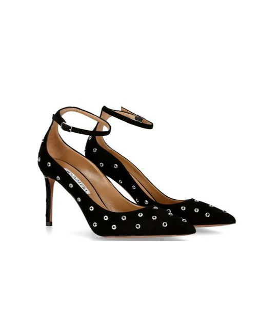 Aquazzura Love Affair Embellished Pumps In Black