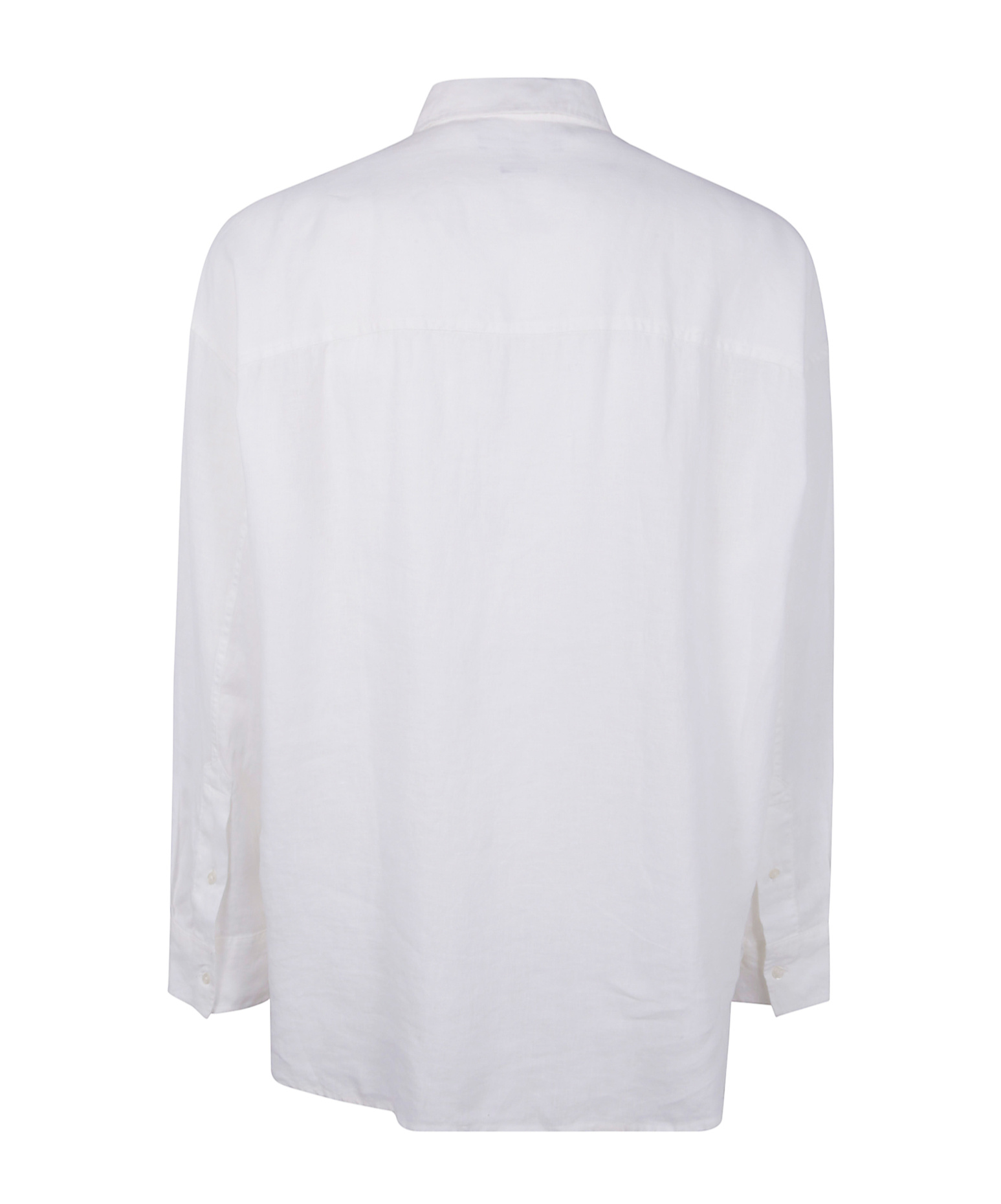 Michael Kors Long Sleeves Linen 2 Pockets Over Shirt In White