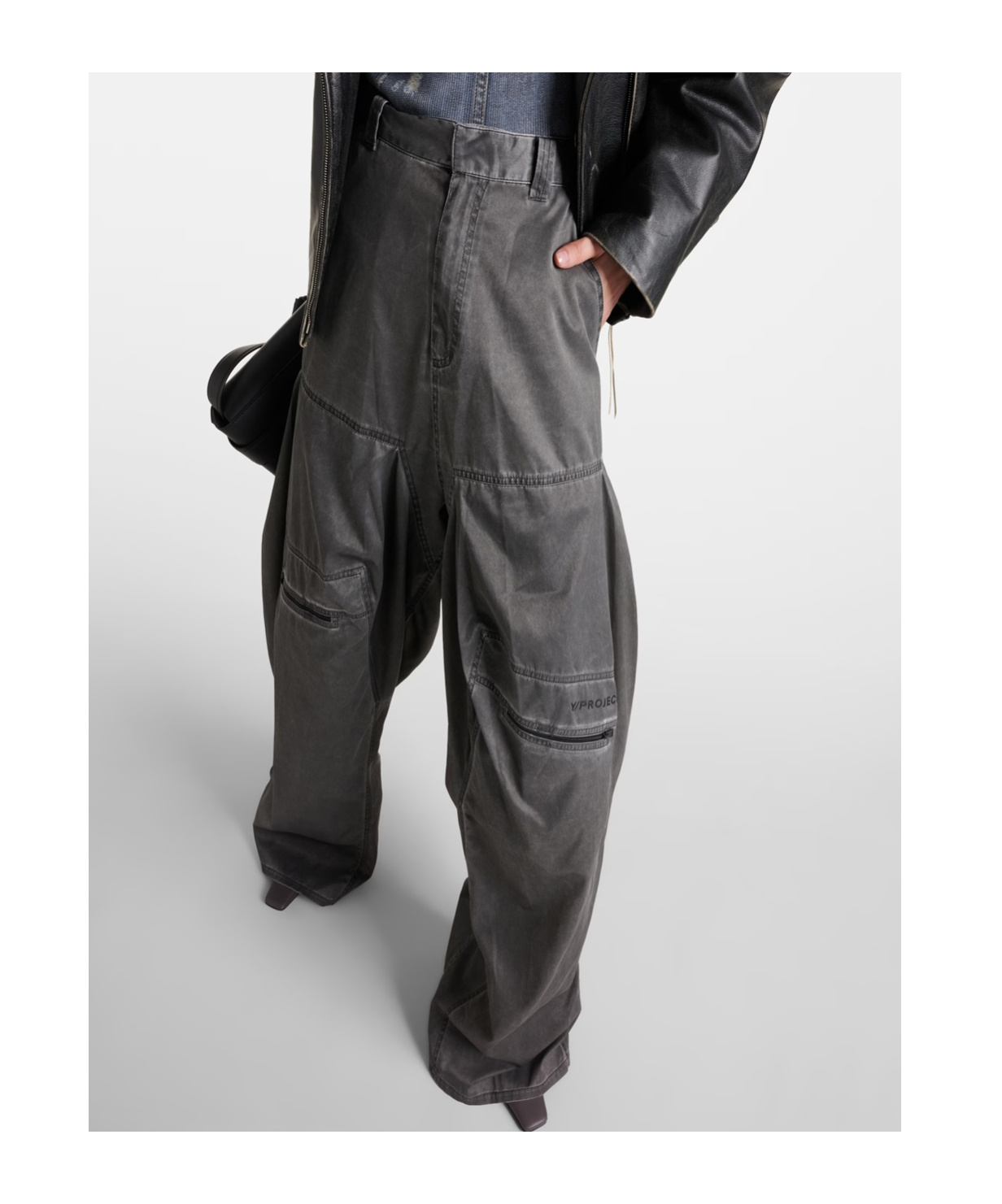 Y/project Pop-up Wide-leg Trousers In Black