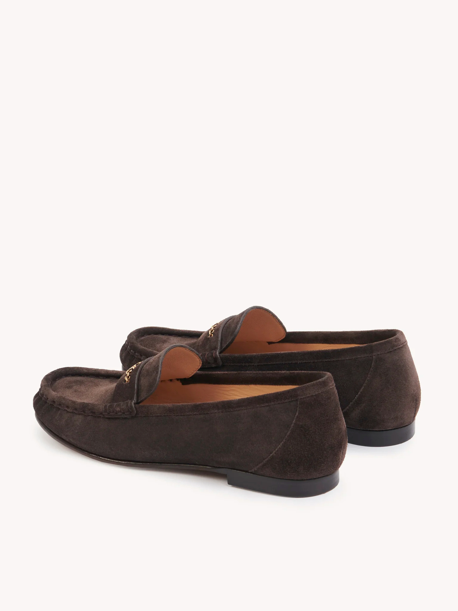 Chloé Round-toe Loafers In Brown