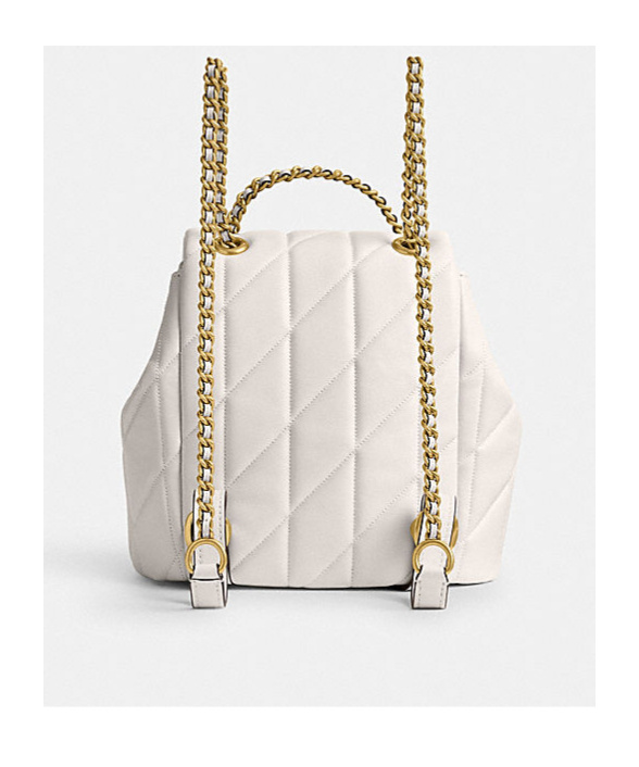 Coach Tabby Logo Backpack In White