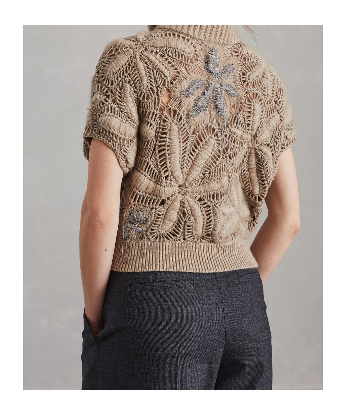 Brunello Cucinelli Cashmere Cardigan In Brown