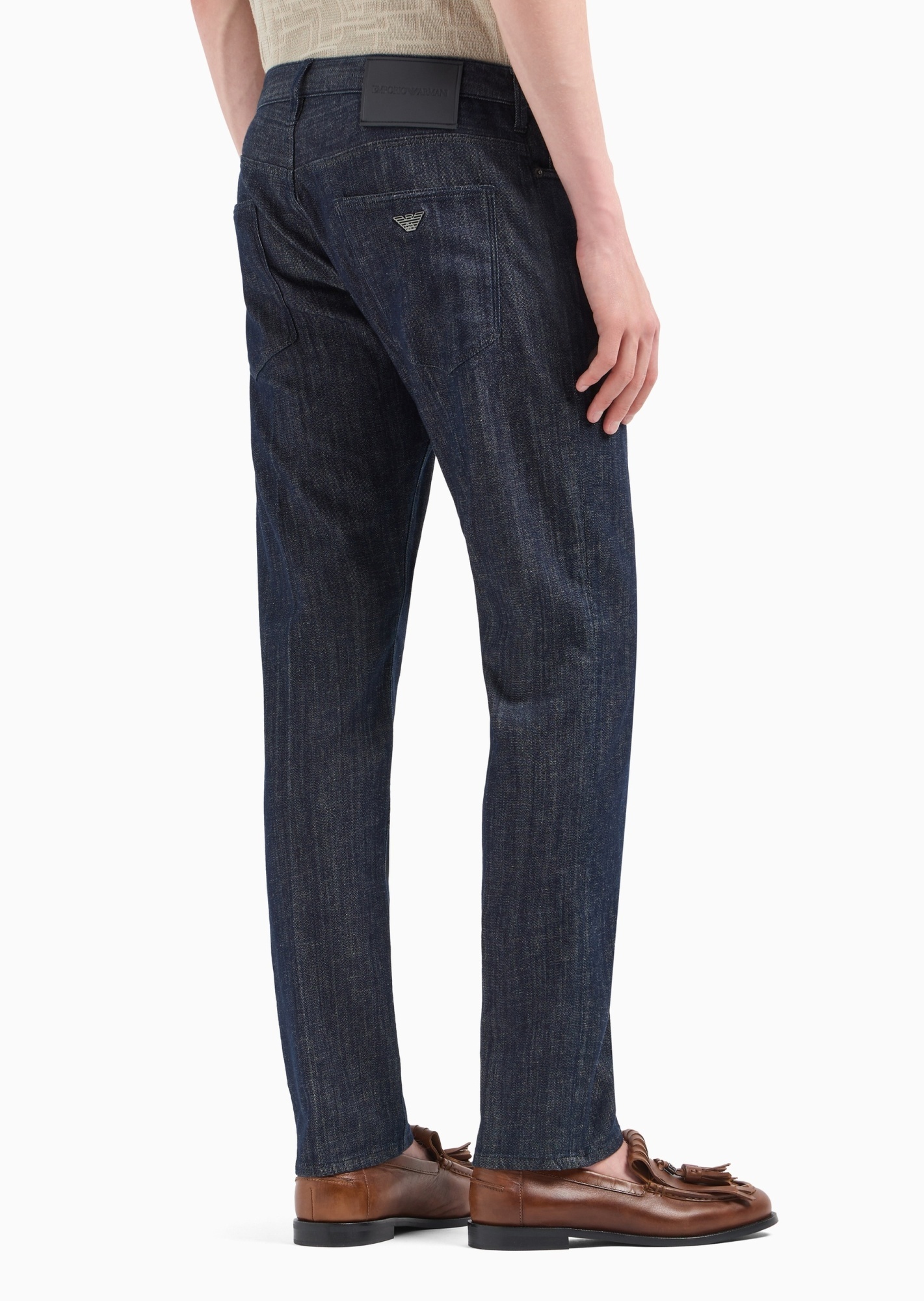 Emporio Armani J06 Slim-fit Comfort-denim Jeans In Black