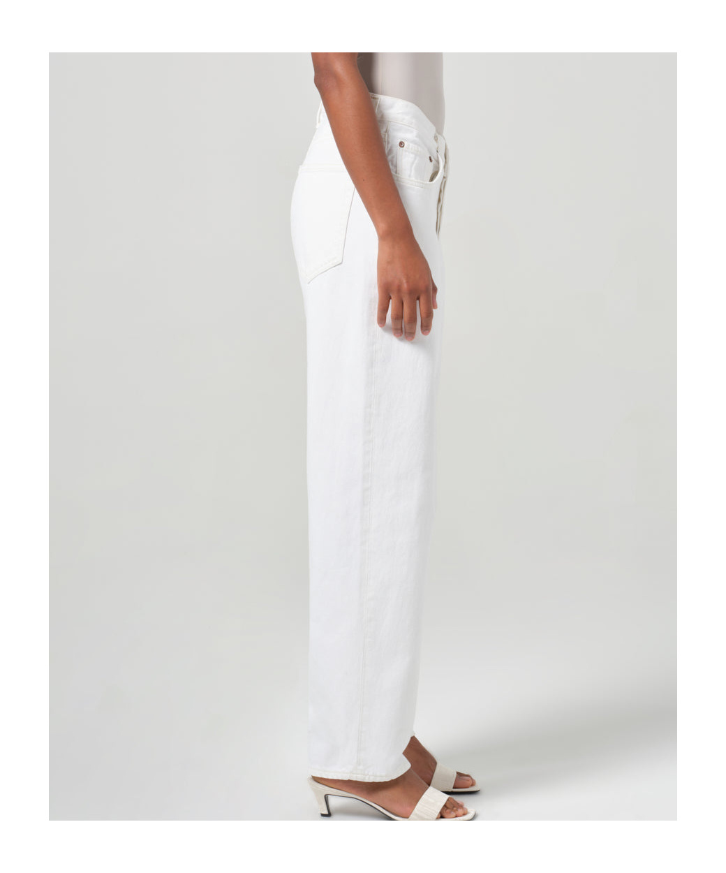Agolde Belt-loop Jeans In White