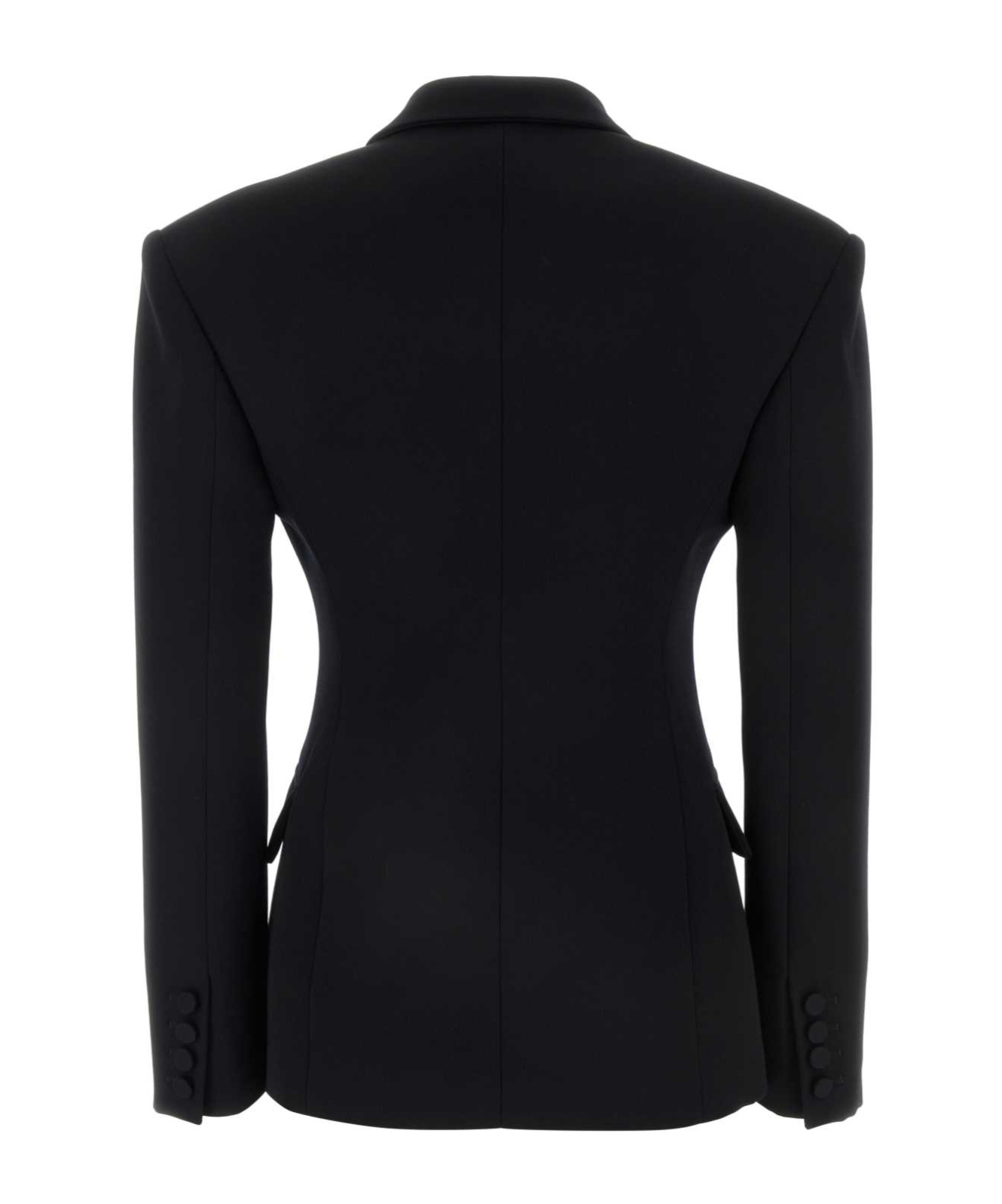 Valentino Slim Wool Blazer With Bow In Black