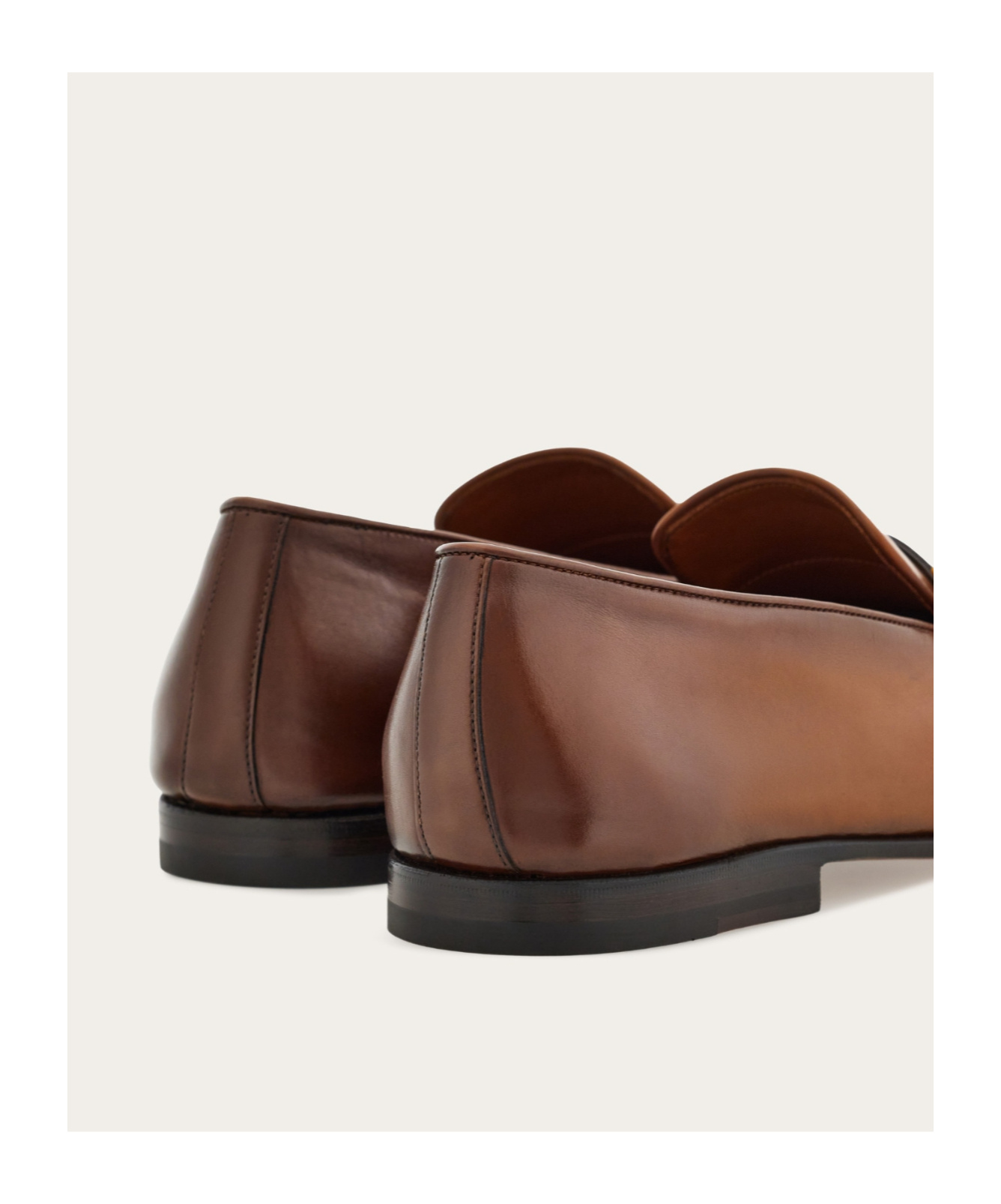 Ferragamo Tramezza Loafer With Gancini Ornament In Brown