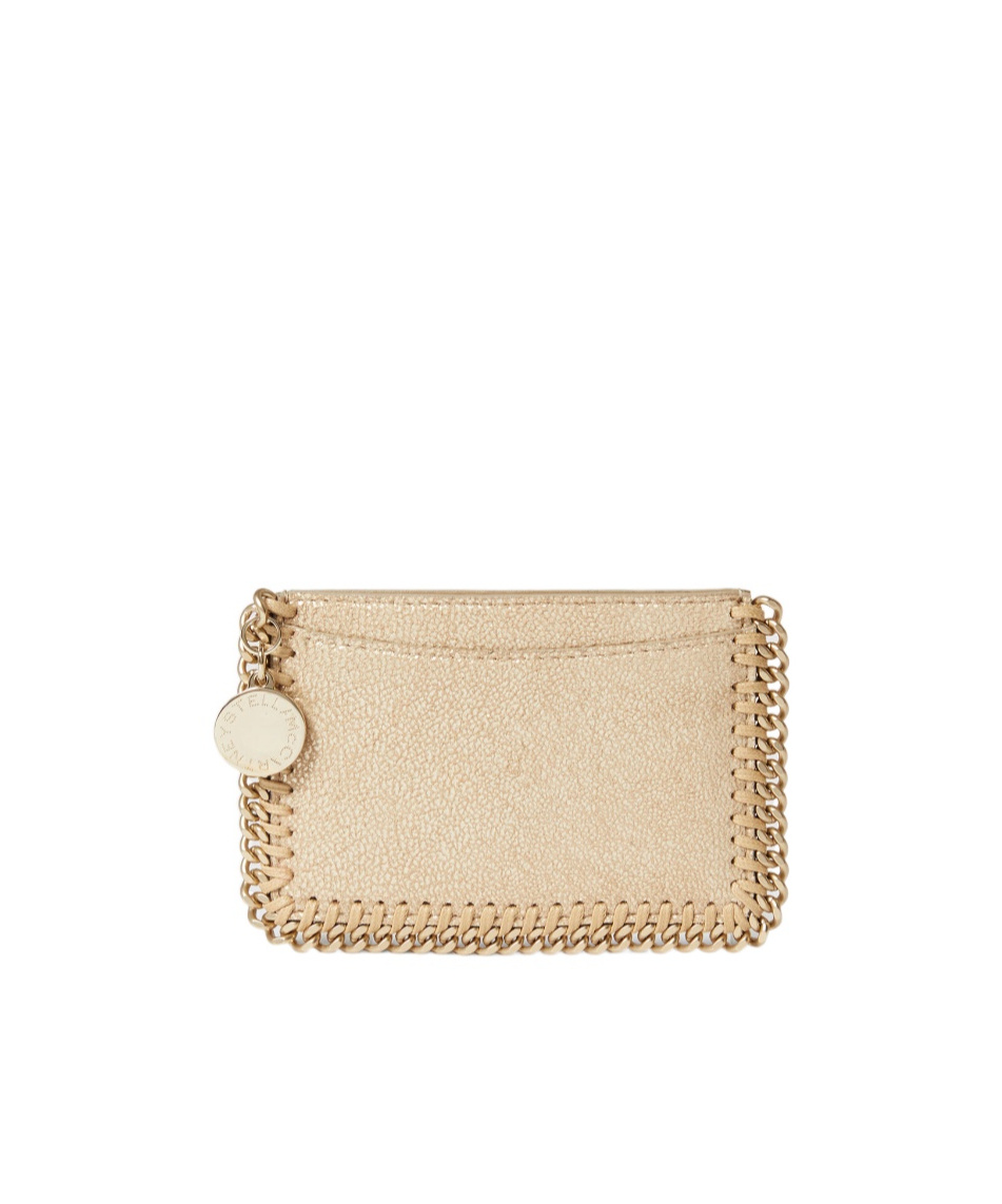 Stella Mccartney Falabella Chain-trim Cardholder In Gray