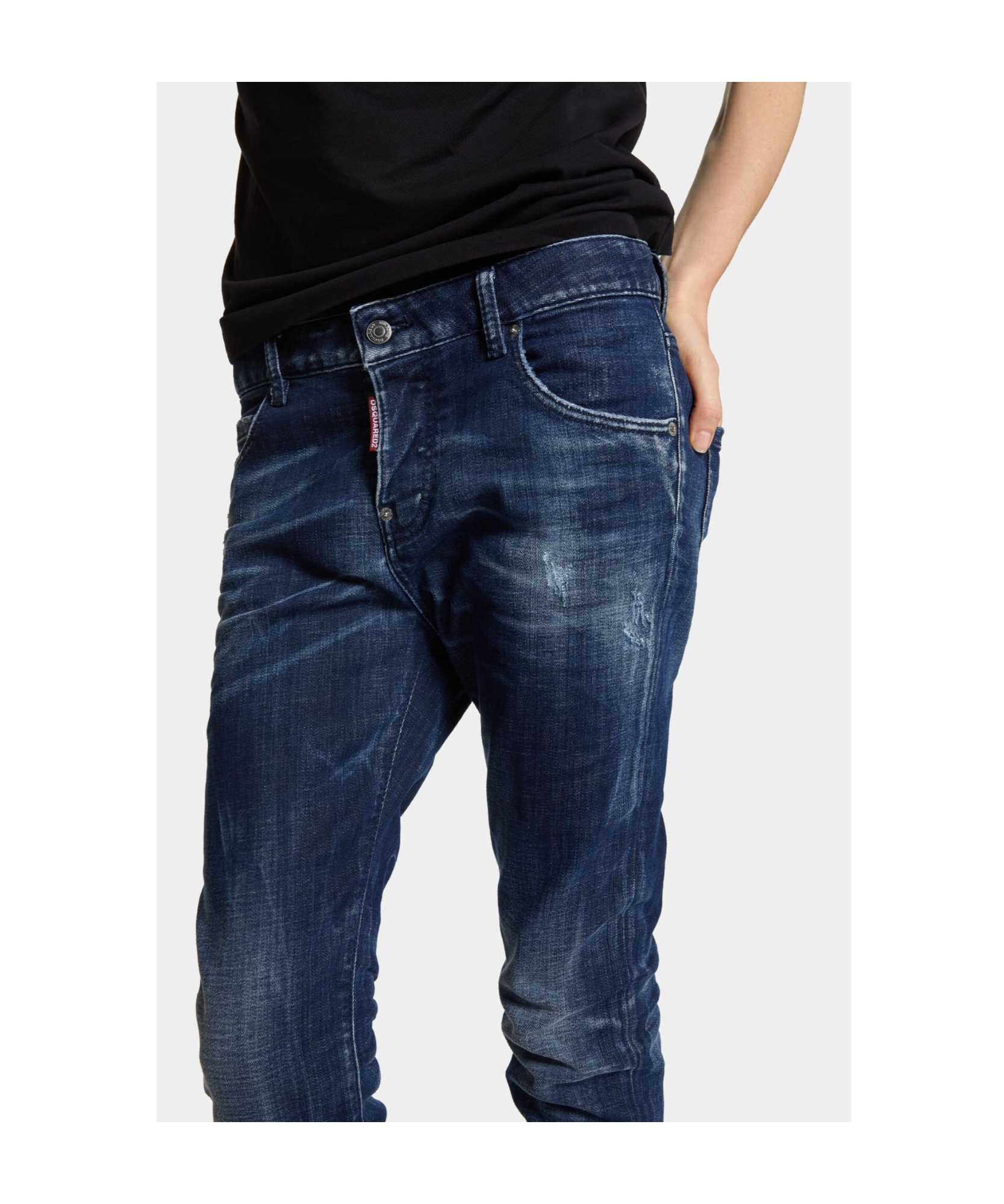 Shop Dsquared2 Jennifer Mid-rise Jeans In Blue