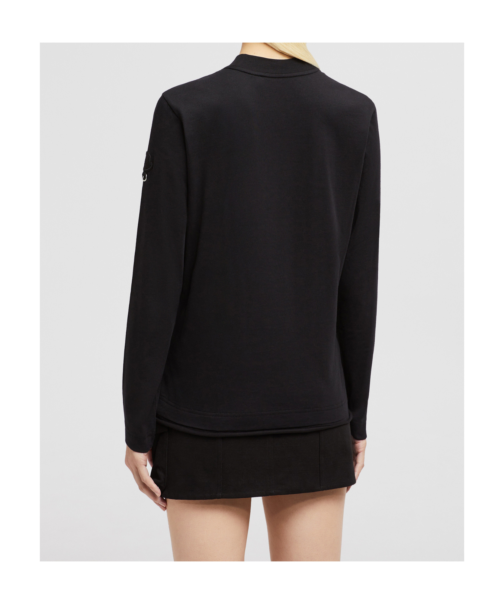 Moncler Long-sleeved T-shirt In Black