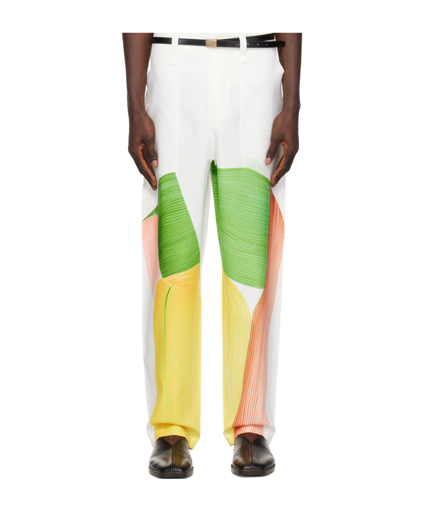Issey Miyake White Ronan Bouroullec Edition Drawing Press Trousers In Multi