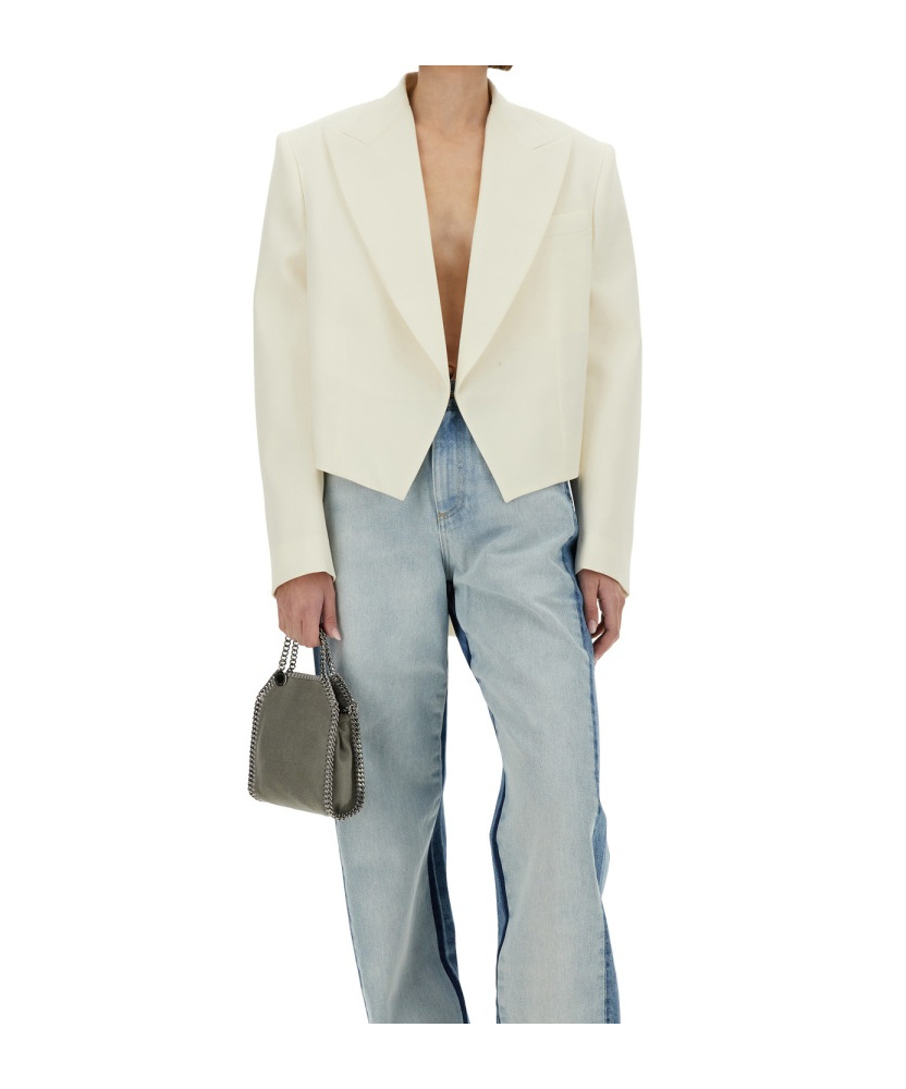 Stella Mccartney Cropped Blazer For Women In White