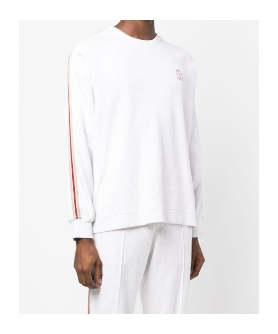 Brunello Cucinelli Logo-embroidered Sweatshirt In White