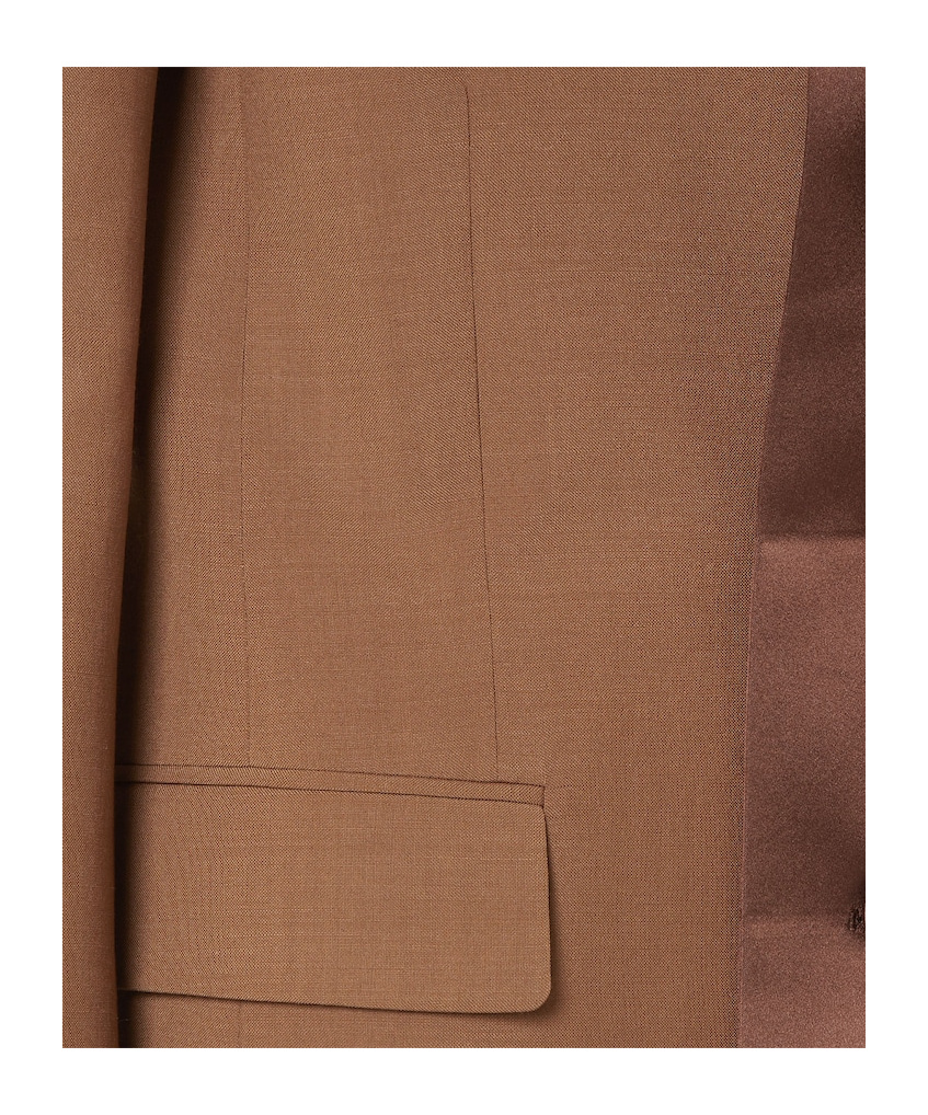 Fendi Brown Wool And Mohair Blazer In Brown