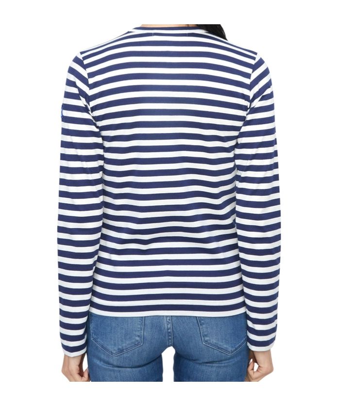 Comme Des Garçons Play X Invader Pixelated-heart Striped Top