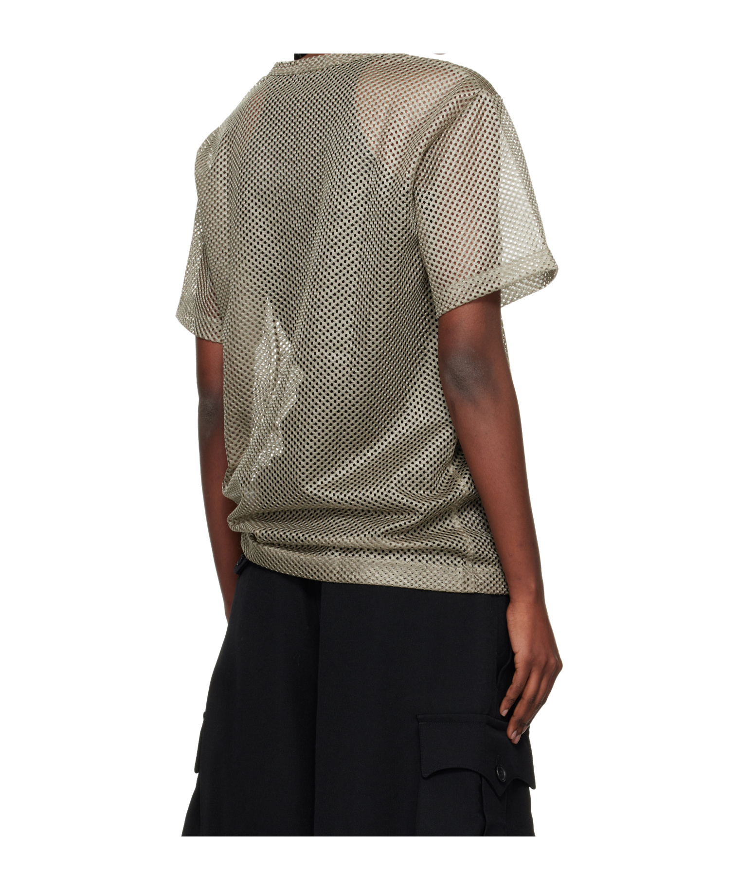 Comme Des Garçons Mesh T-shirt In Gray