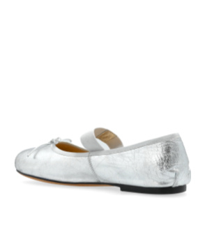 Shop Anine Bing Jolie Bow-detailed Flats In White