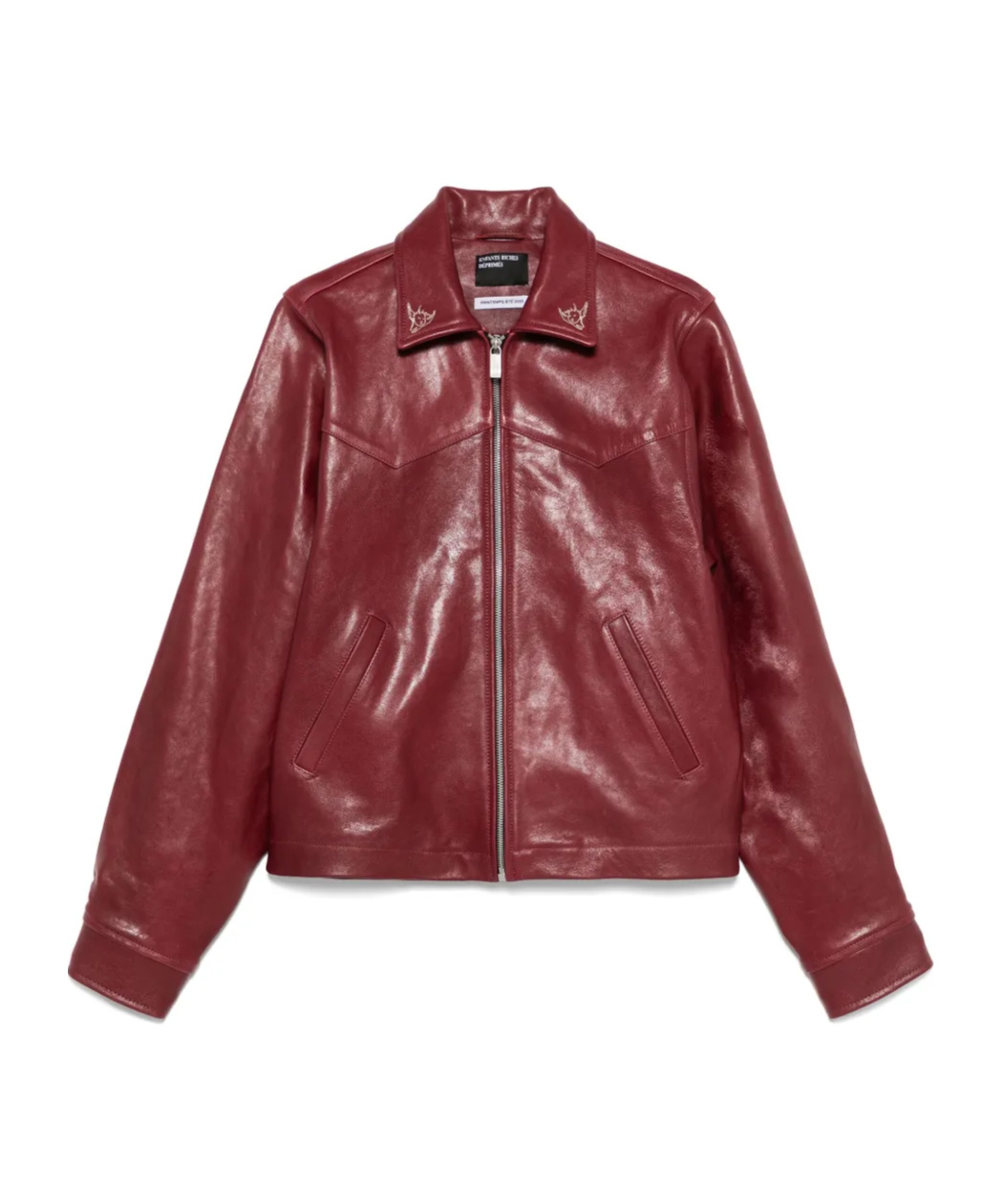 Enfants Riches Deprimes Long Sleeve Leather Jacket In Animal Print